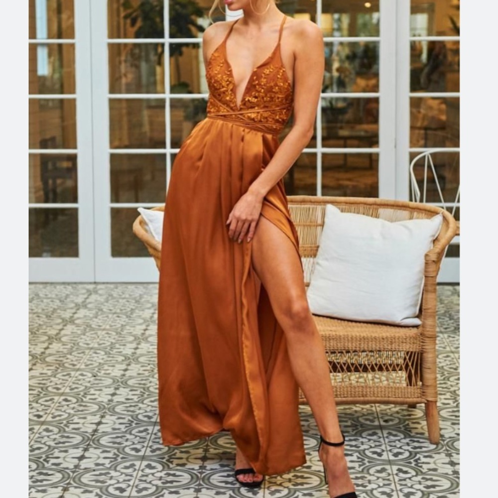 Hello Molly Rust Maxi Dress
